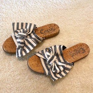 CIRCUS by Sam Edelman Nicola Striped Bow Sandals